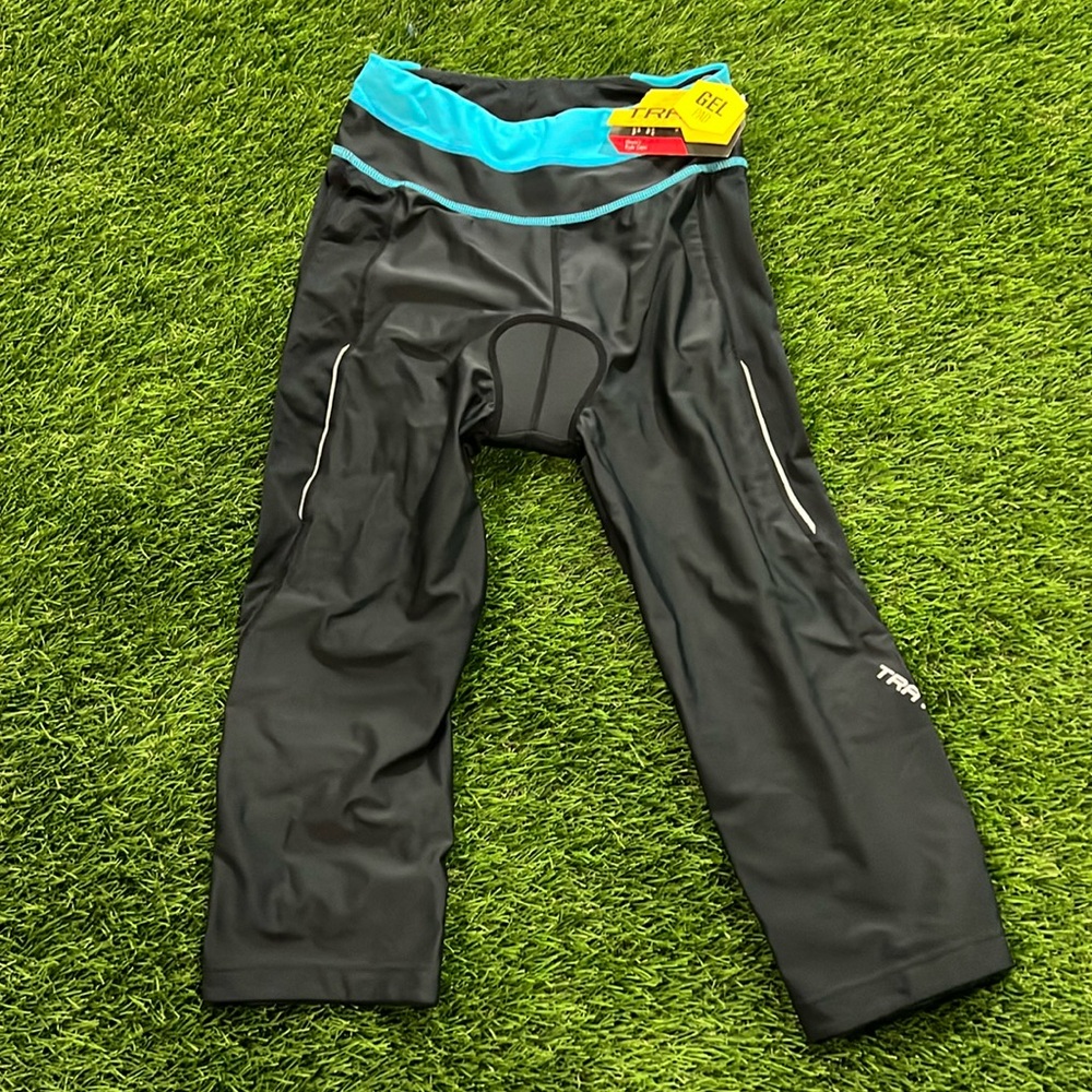 Trayl Cycling Womens Ryde Cycling Capri Pants XS Legging Black High Rise Stretch
